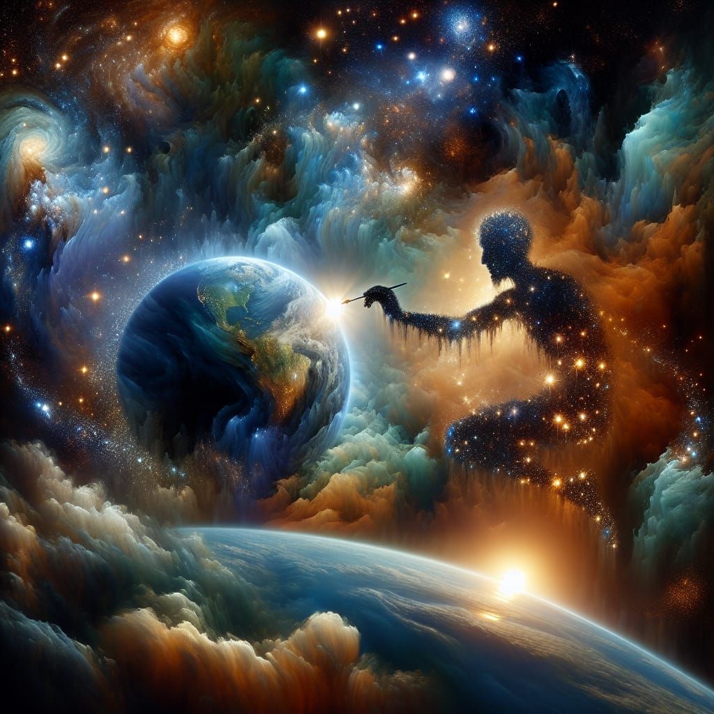 Divine Sculptor Creates Heaven and Earth