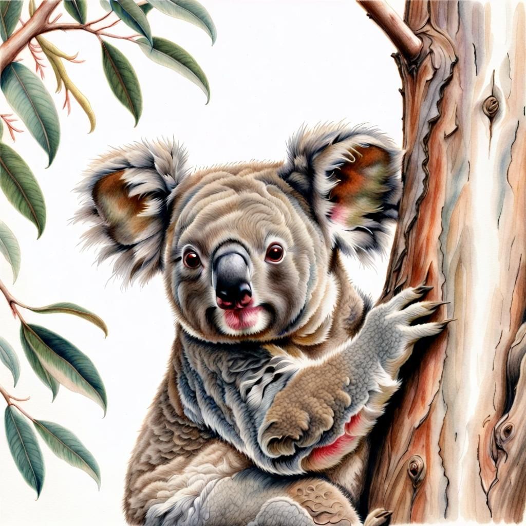 Koala in the gum tree