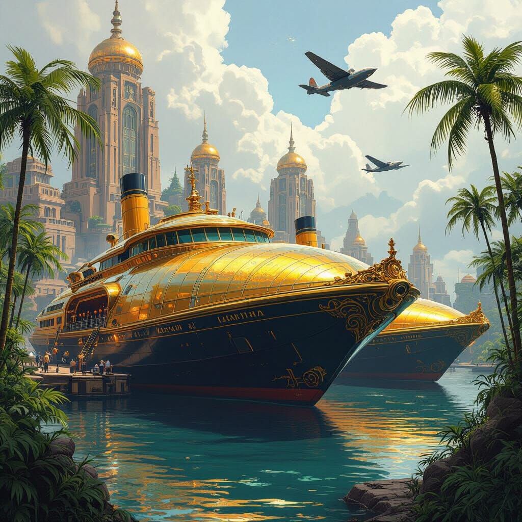 Wakanda Steampunk Manta Ray Steamships