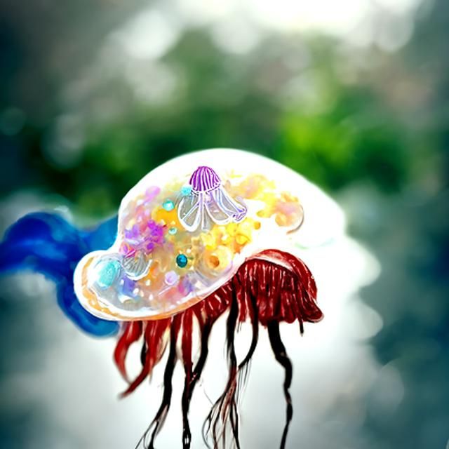 Whimsical Jellyfish in the Deep Sea
