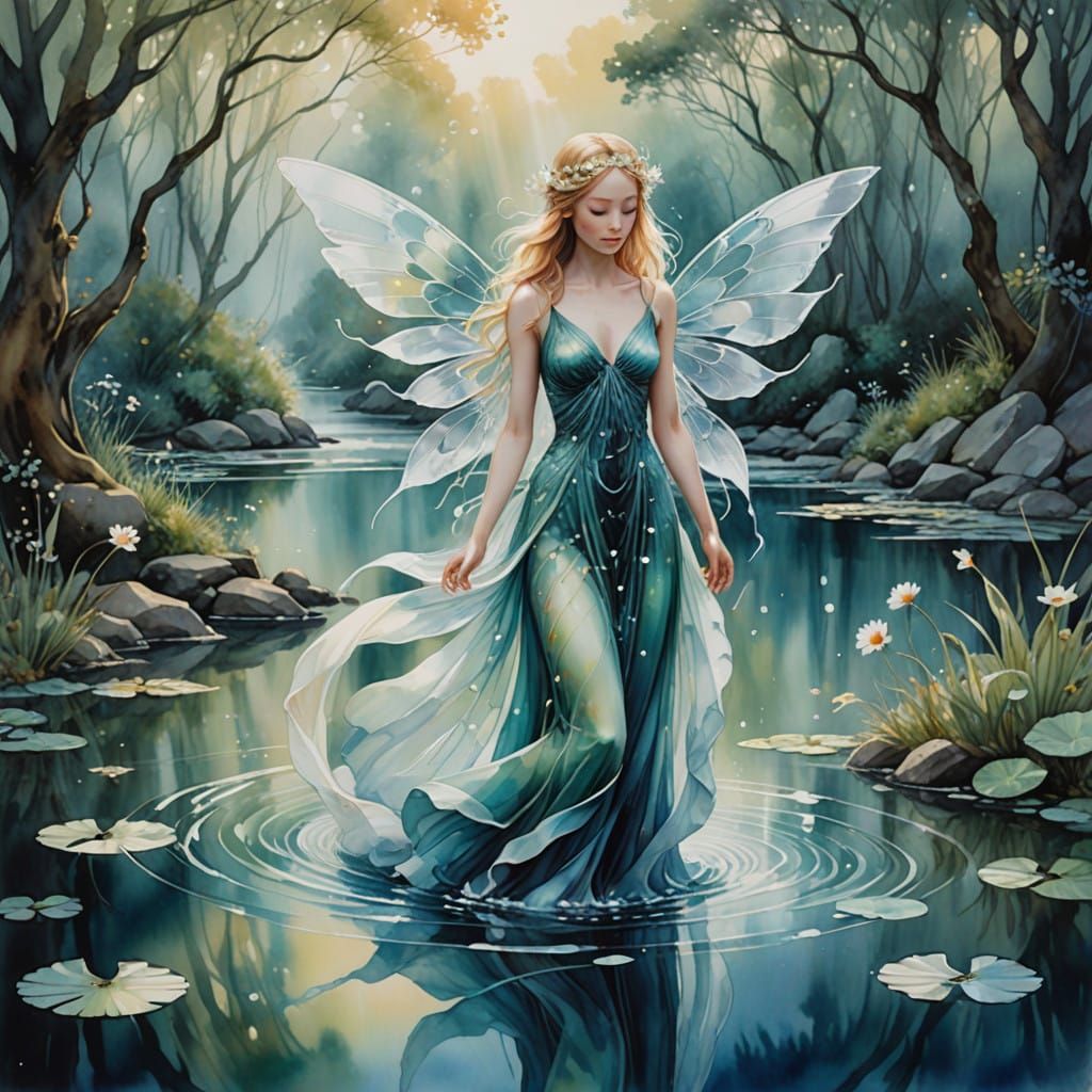 Water Fairy Unites Yin and Yang in Whimsical Cubicuboctahedr...