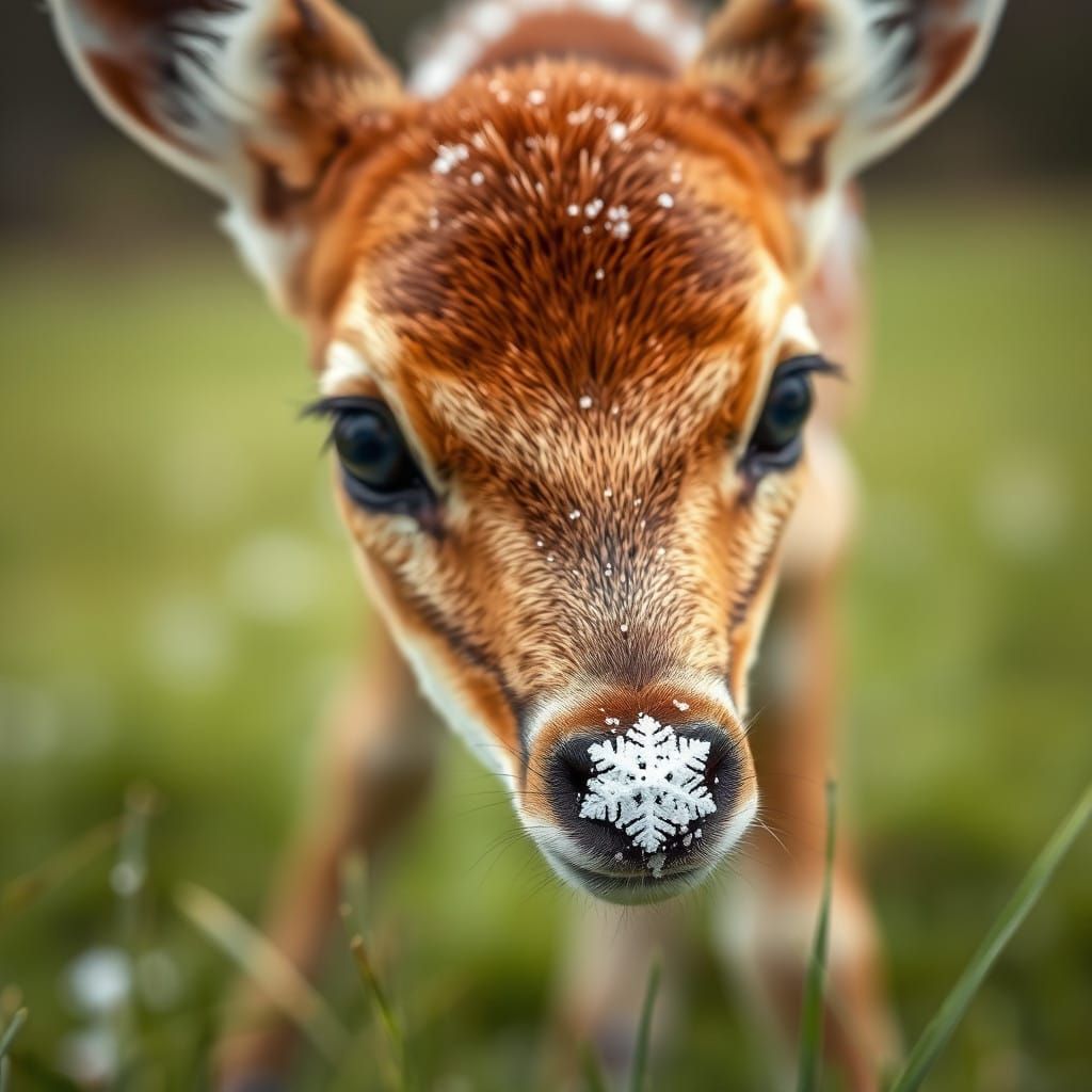 🥈fawn's first snowfall