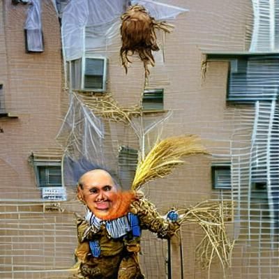 Rudy Giuliani Reimagined as a Scarecrow