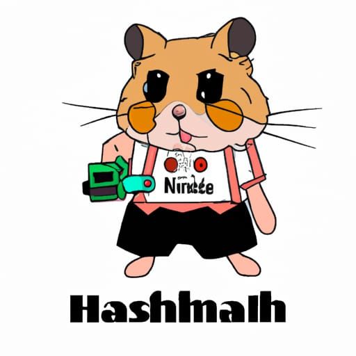 Hamster with a Gun Wearing a Shirt