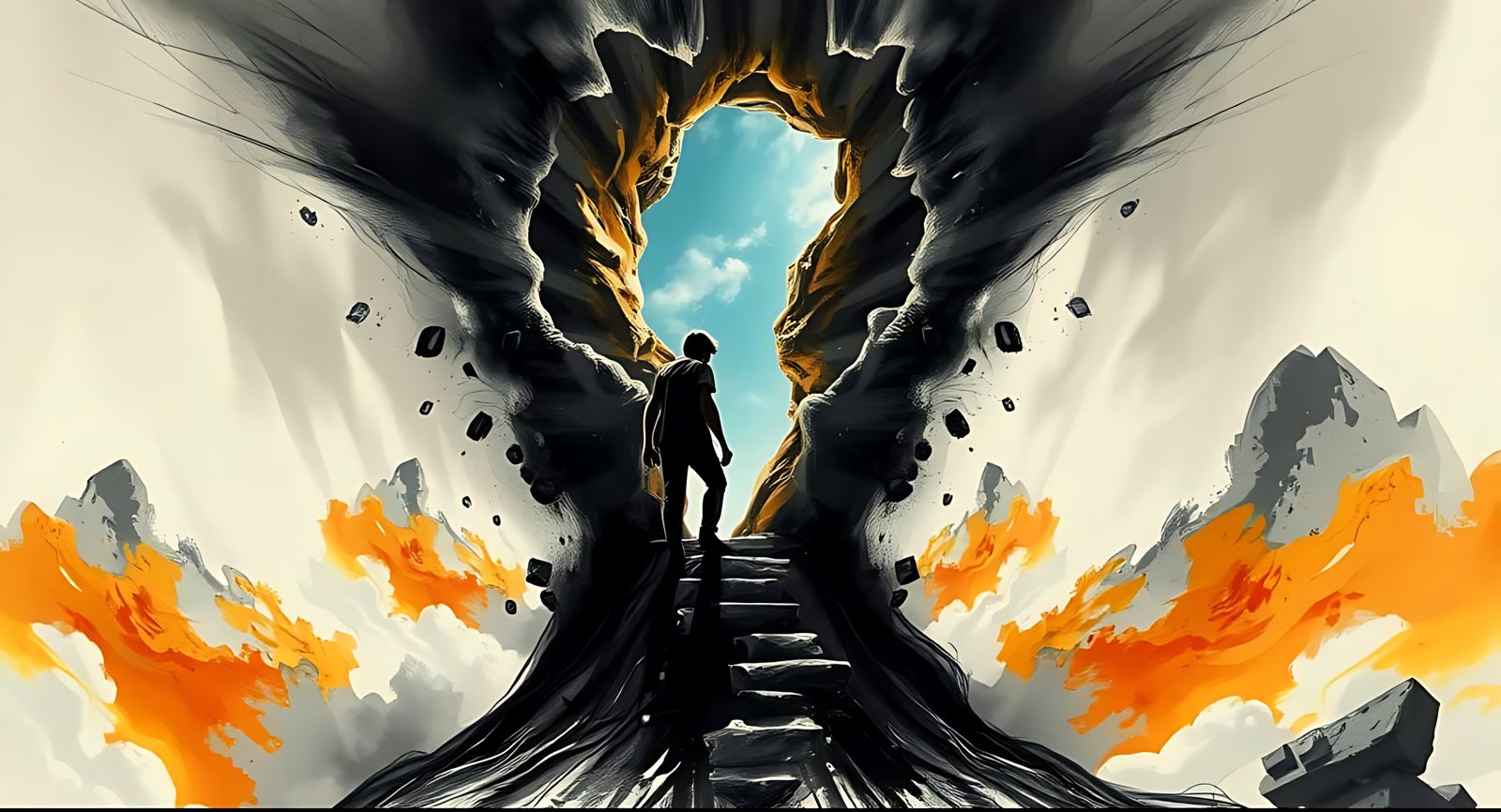 Stepping through a tear in the sky . . .