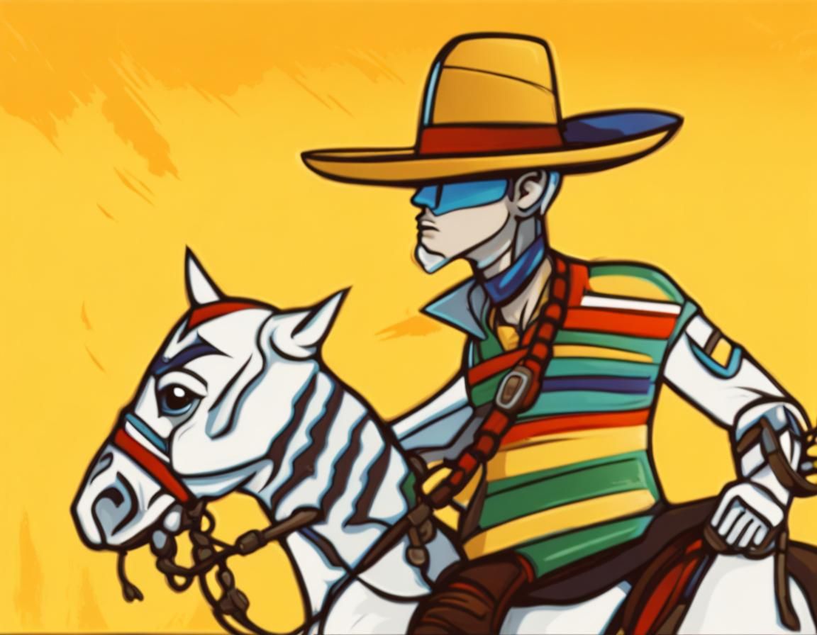 Cowboys Herding Cerulean Jalapeño: Detailed Matte Painting