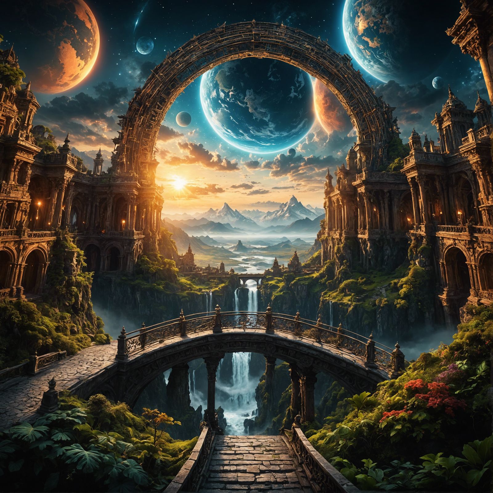 Epic Transformation: A Dramatic Digital Matte Painting