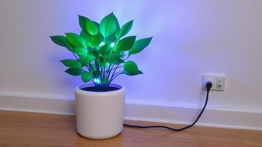 Electronic Plant Plugged into Wall