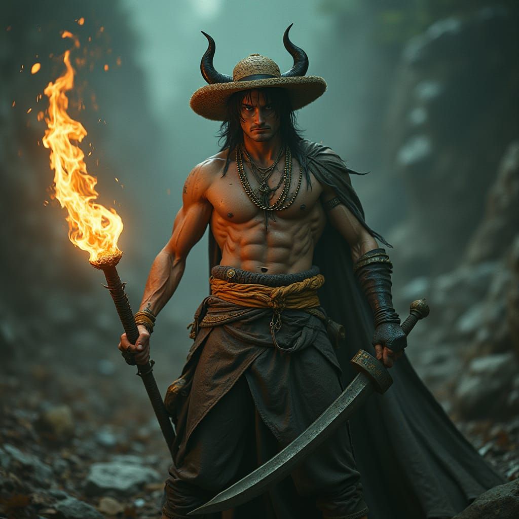 Legendary Warrior with 1 'q' Bounty and Ultimate Weapons