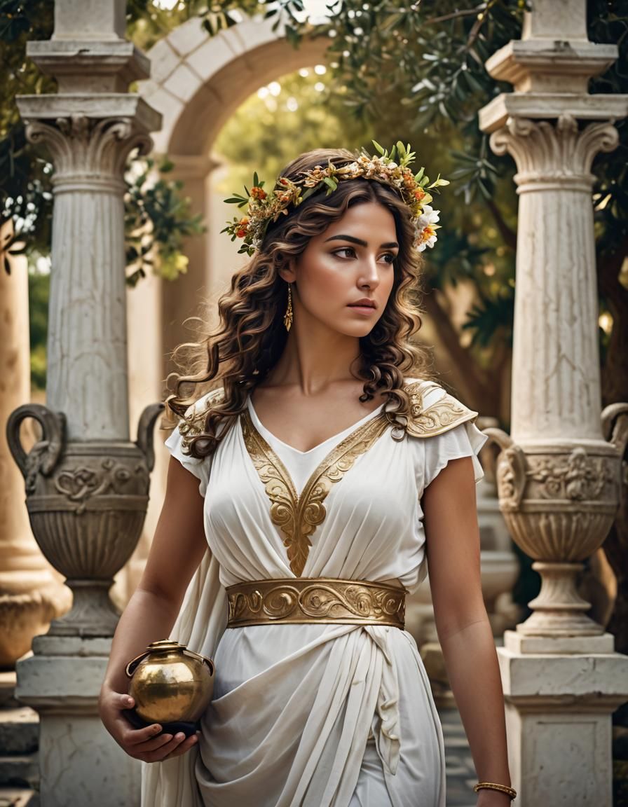 Beautiful Greek Noblewoman with Amphora