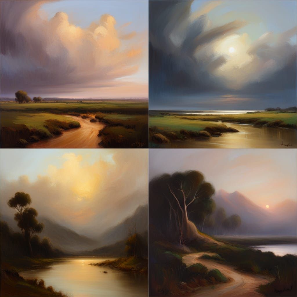 Australian Tonalism Landscape: Serene Harmony