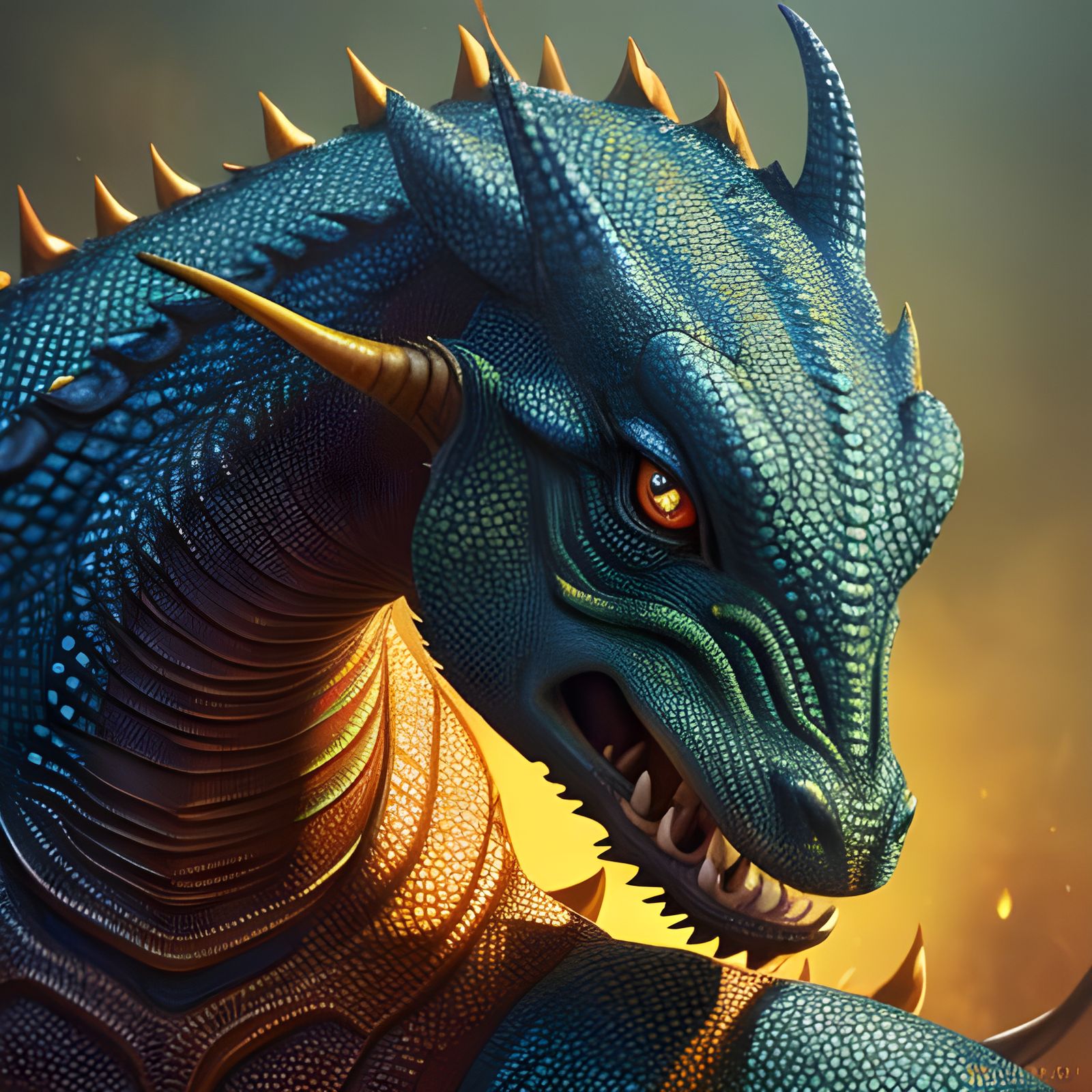 Dragon-Jalapeño Fusion: A Whimsical Textural Art Piece