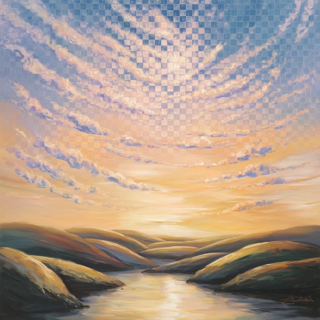 Gingham patterns in the sky