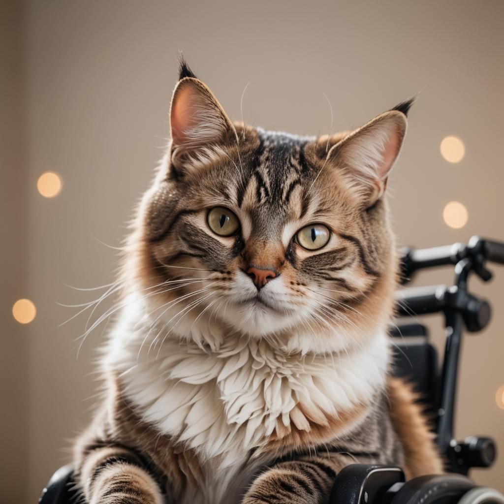 Cat in Wheelchair: Professional Portrait Photography