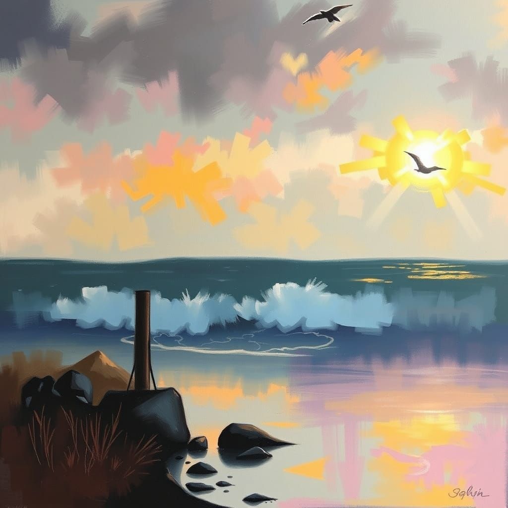 Abstract Painted Emotions and Inner Peace