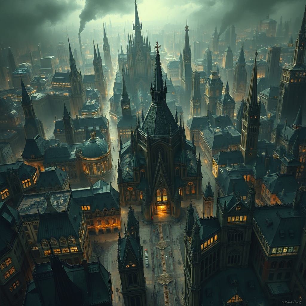 Gothic Metropolis: A Bird's-Eye View of Sinless Architecture