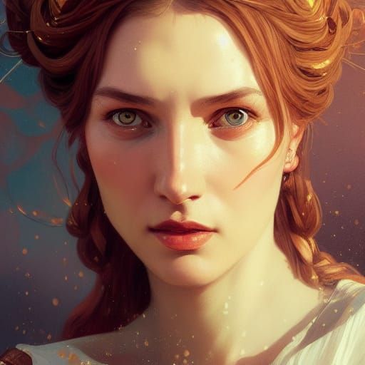 German Woman in Dirndl: Hyperdetailed Portrait