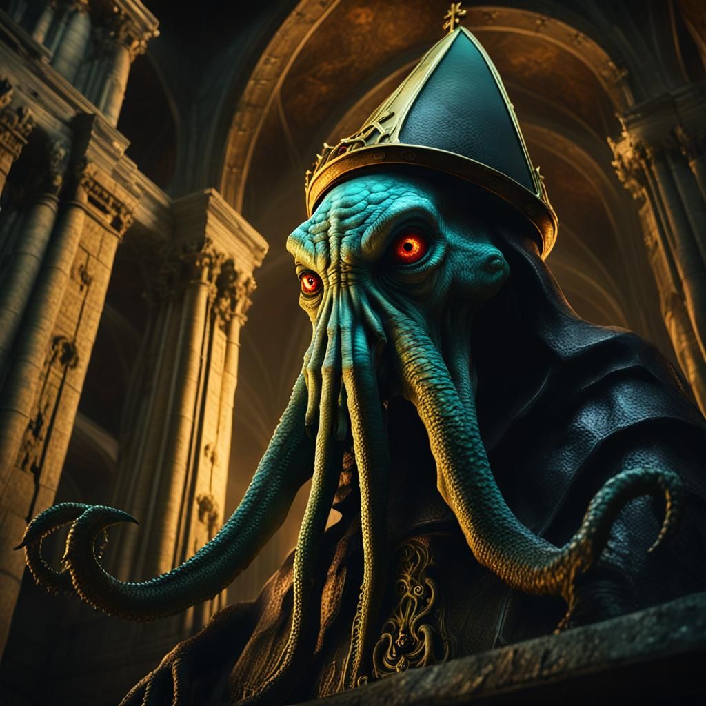Cthulhu Wears a Pope Hat in Cathedral