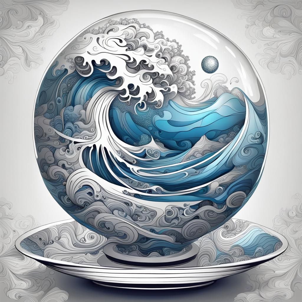 Storm in a Teacup Snow Globe: Fractal Art