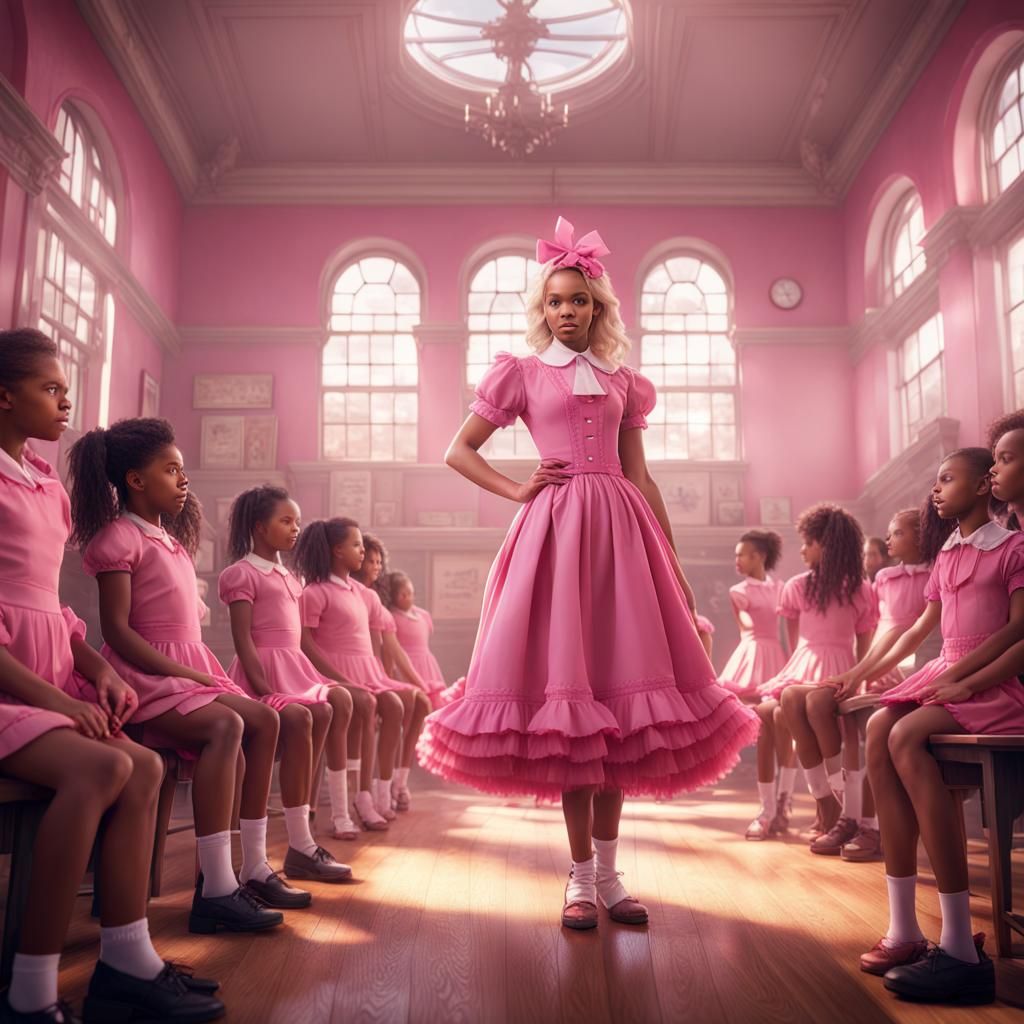 Pink Frills Before a Class, Fantasy Concept Art