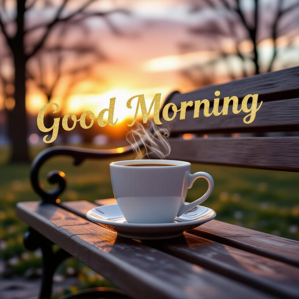 Serene Coffee Cup Greets the Dawn