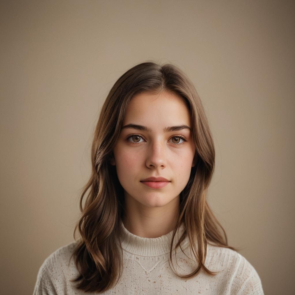 Portrait of a Young Woman in Classic Studio Lighting