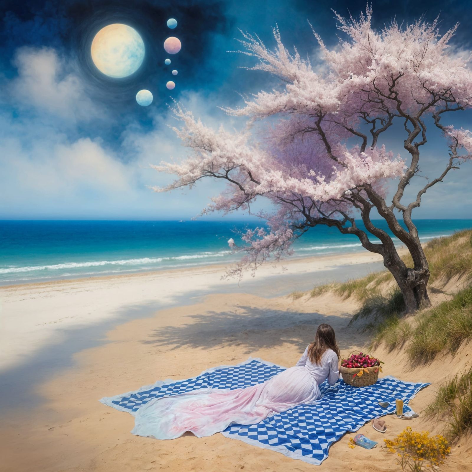 Vibrant Summer Dreamscape in Ethereal Colors