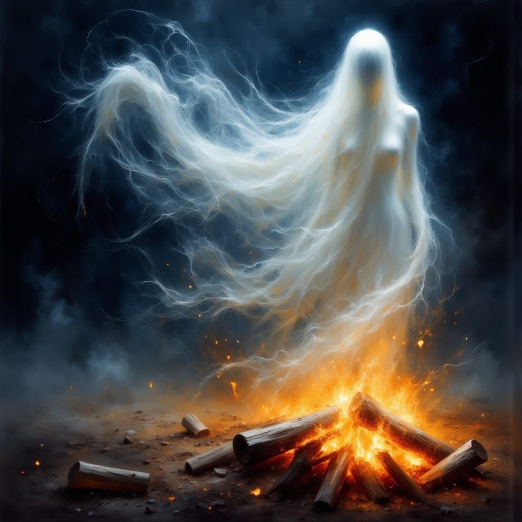 Ethereal Apparition Rises From Fiery Depths