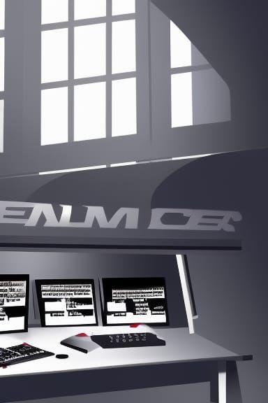 Detailed Digital Matte Painting of a Time Clock