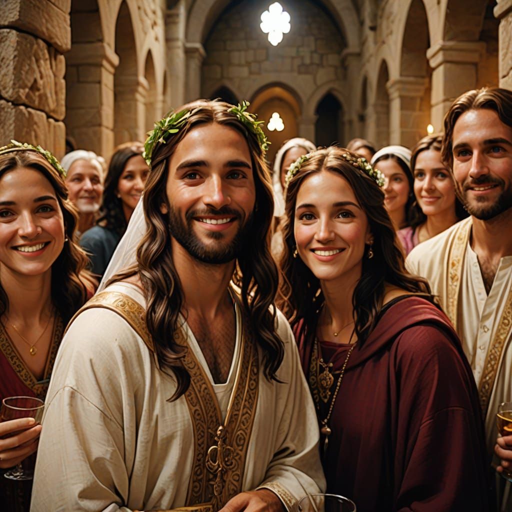 Wedding at Cana: Hyperrealistic 3D Render
