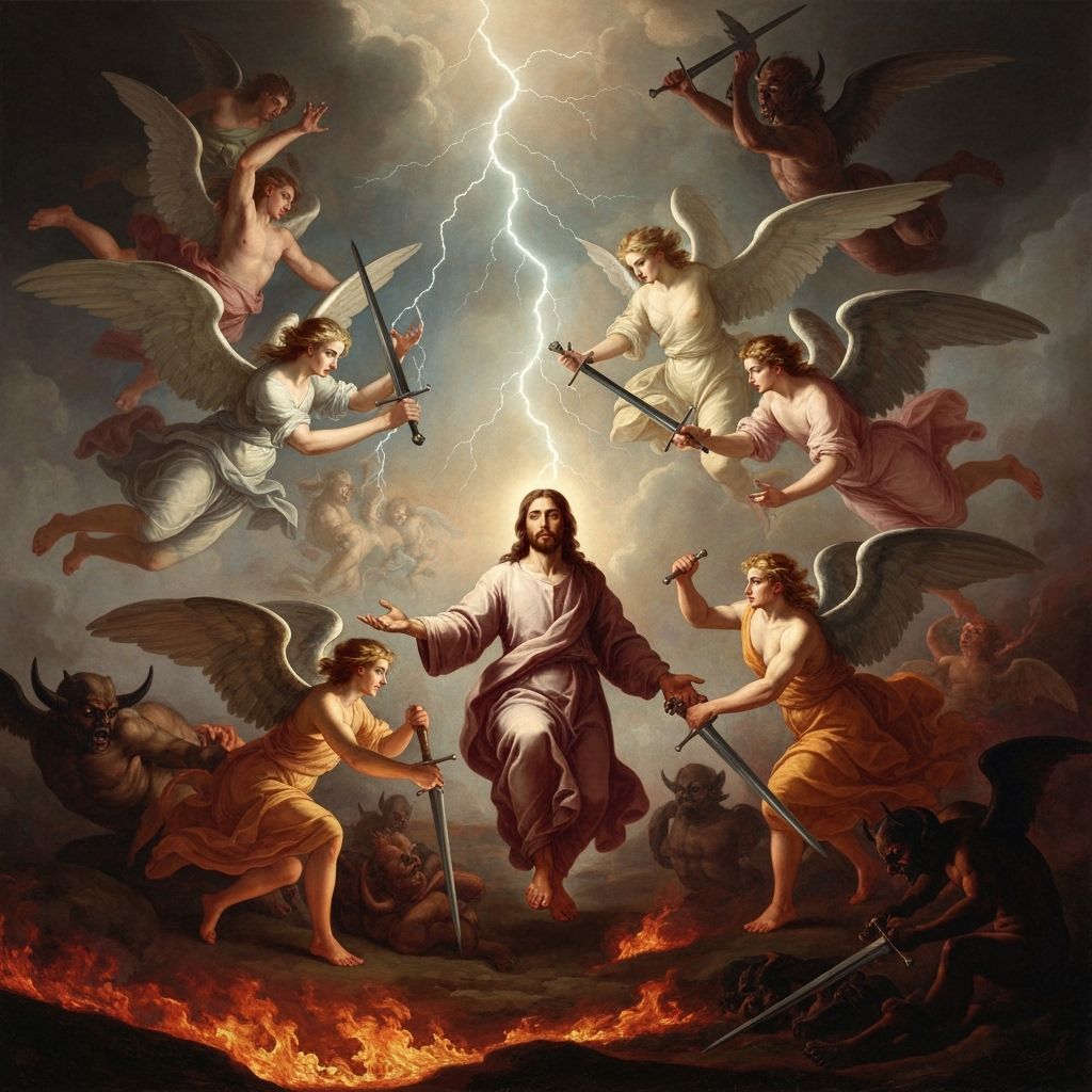 Jesus in Dramatic Battle Between Good and Evil