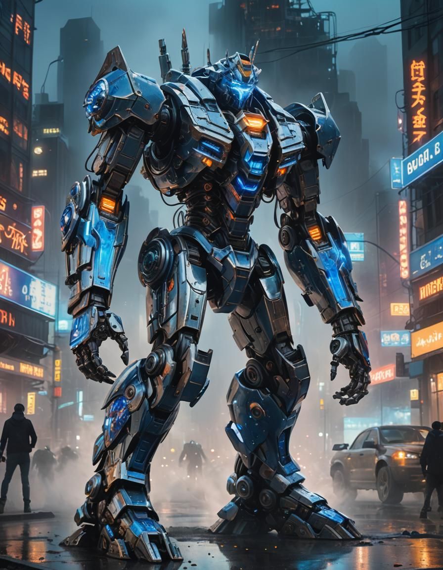 Mech Triumphant: Hyper-Realistic Dystopian Futurism