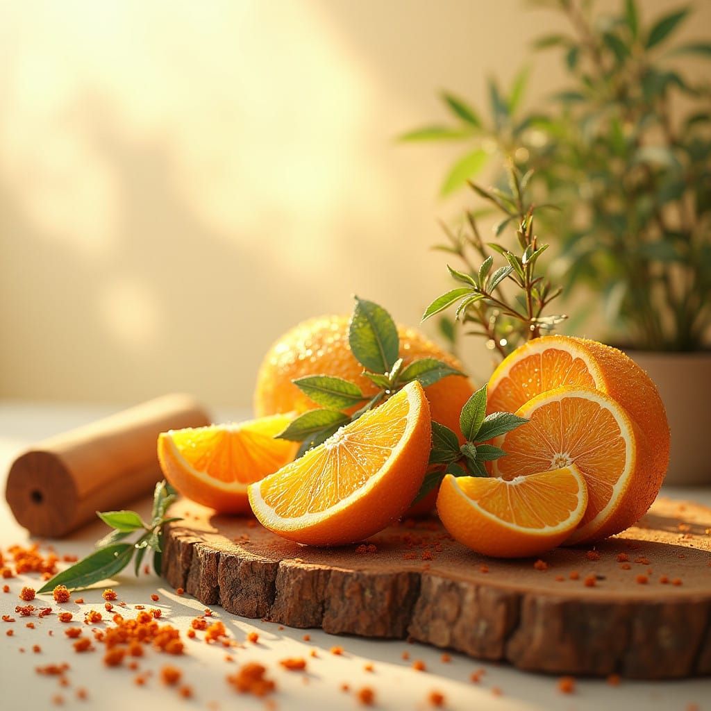 Luxurious Fragrance Art in Golden Hues