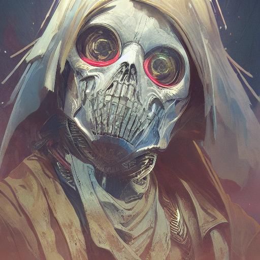 Angel of Death Portrait in Hyperdetailed Style