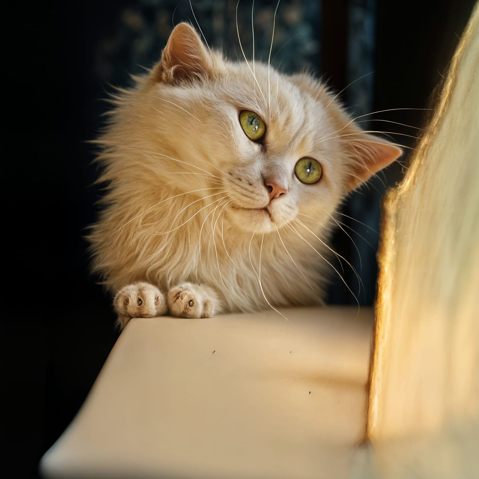 Dreamlike Cats on Antique Furniture in Surreal Style