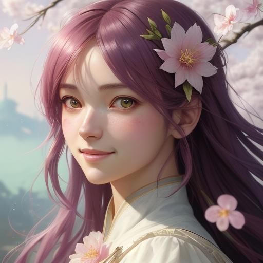 Magical Girl Portrait in Manga Style