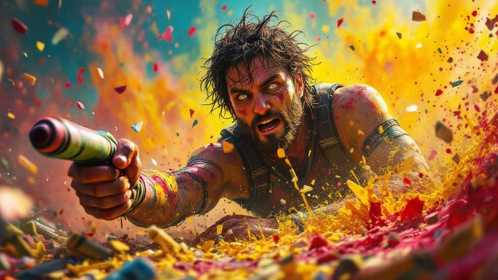 Crayon Survivor in a Dystopian Apocalypse