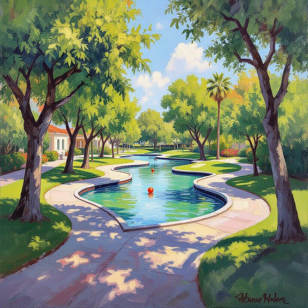 Impressionistic Orange Grove Miniature Golf Course