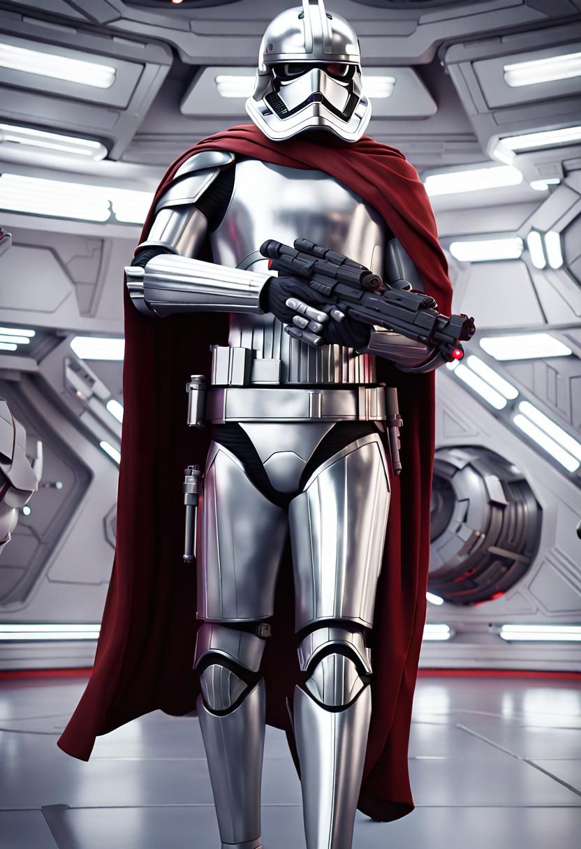 Captain Phasma Star Wars, Pixar Style 3D Art