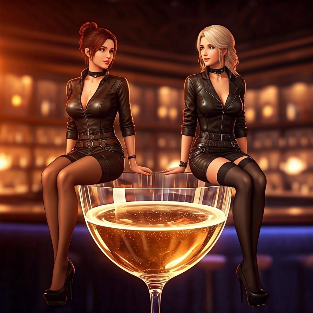 Surreal Wine Chat in a Giant Glass