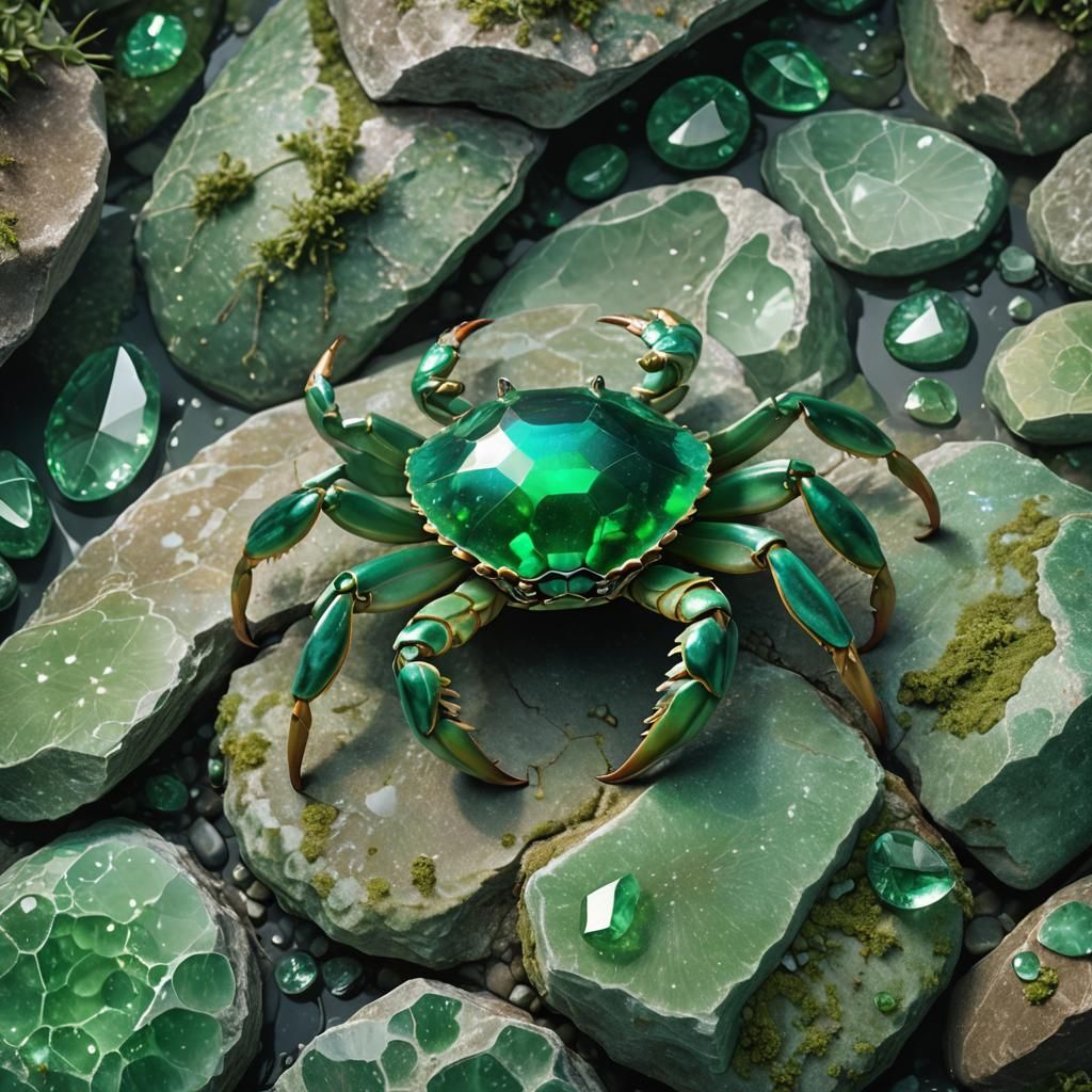 Emerald Crab in Surreal Macro Photography