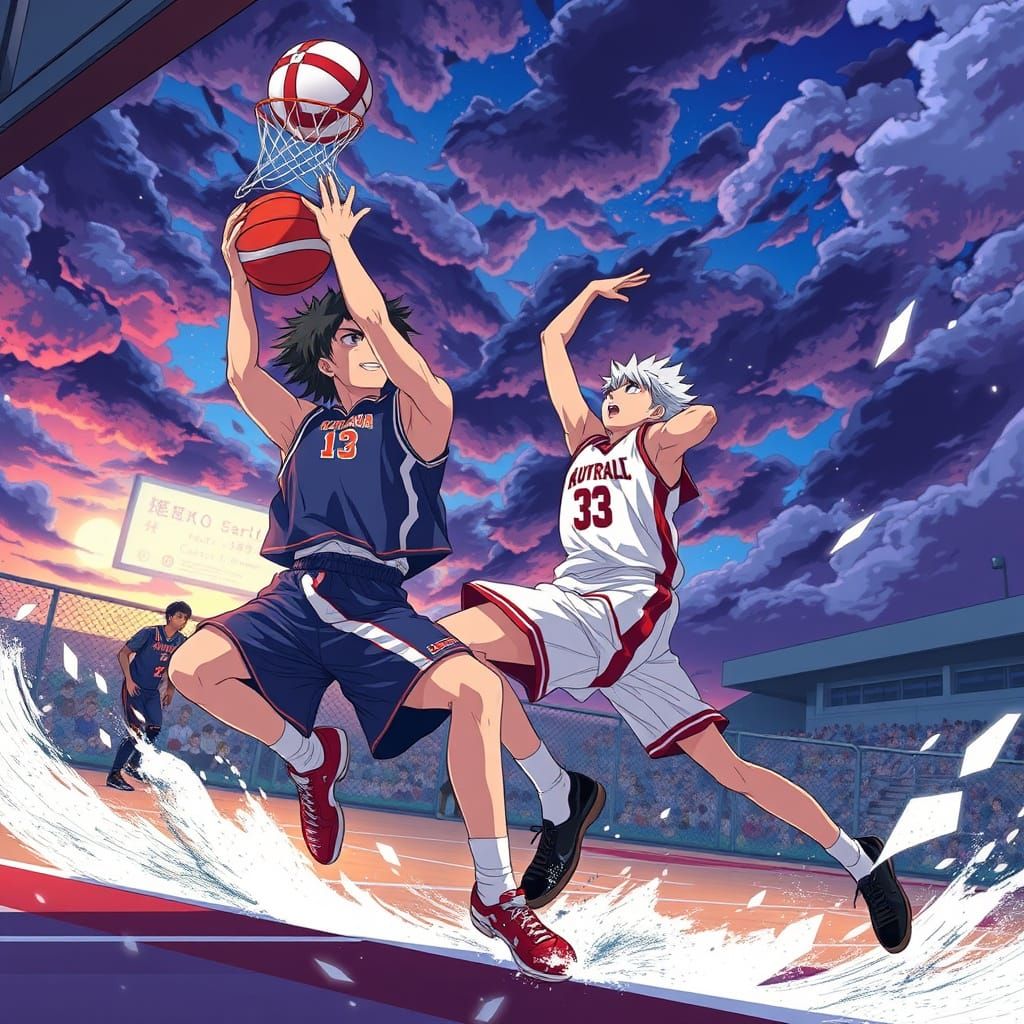 Kuroko Makes Thrilling Basketball Assist in Dynamic Anime St...