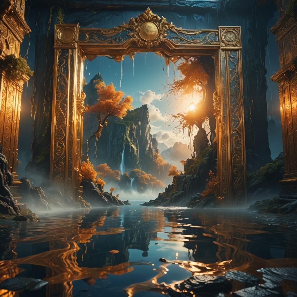 Mysterious Mirror Reveals Fantasy Lake: Digital Matte Painti...