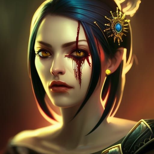 Vampire Transformation: Dark Fantasy Portrait