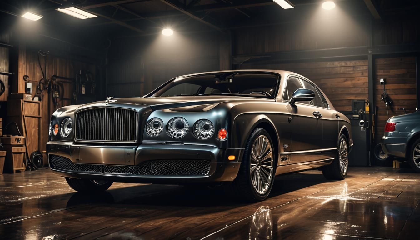 Bentley Brooklands: Metallic Curves in Digital Art