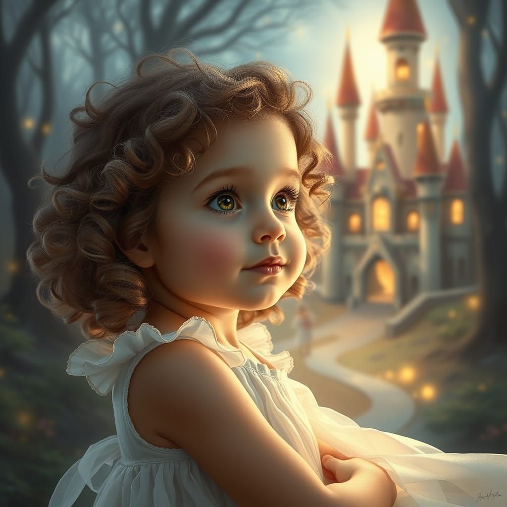 Child's Wonder at Magical Castle