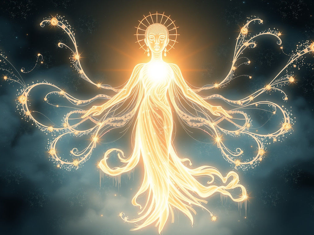 Radiant Goddess of Light in Japanese Style