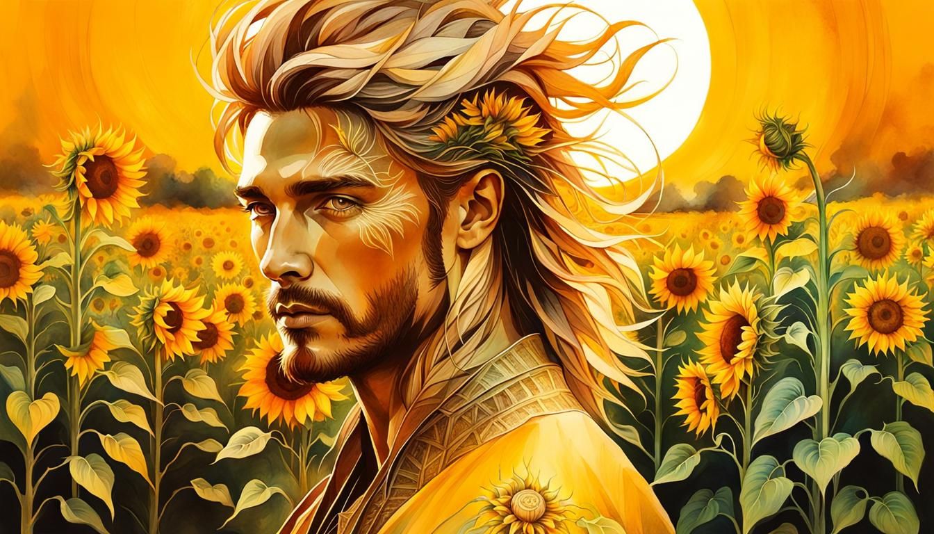 Sunflower Field: Visionary Art Inspired by Boulet