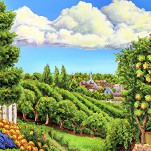 Lush, Untouched World of Vines and Blossoms