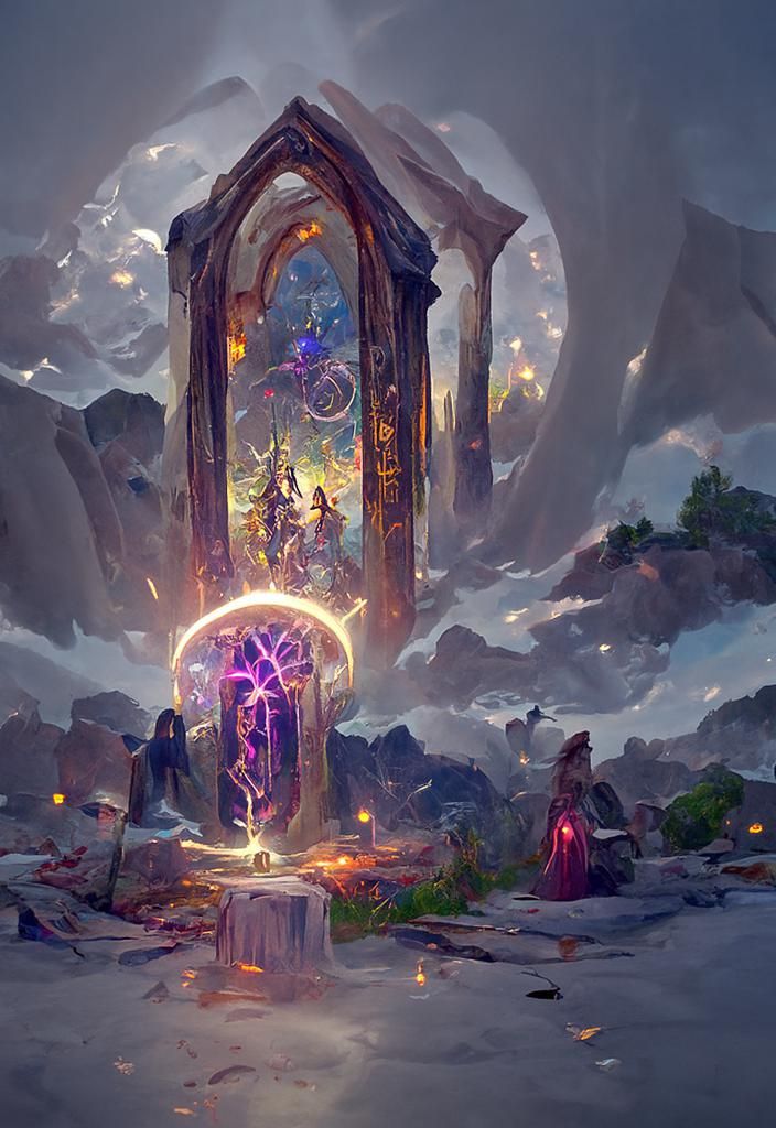 Magical Portal to Another World as Digital Art